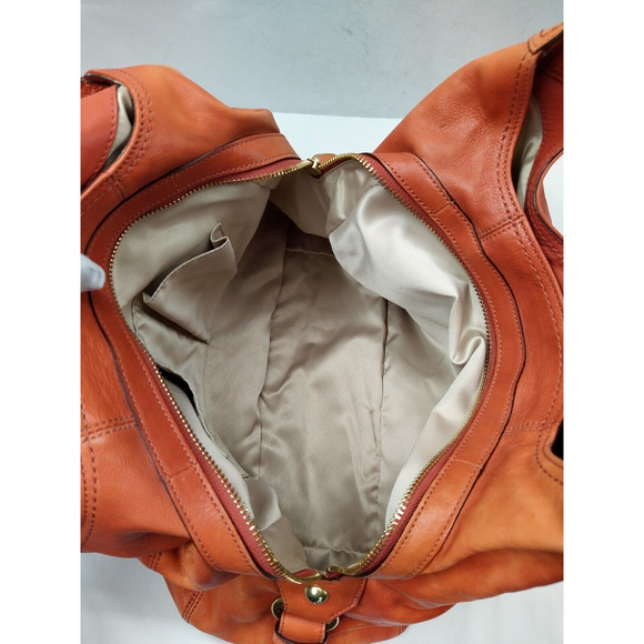 Coach Maggie Orange Leather 3 Compartments Shoulder Bag - Picture 11 of 16